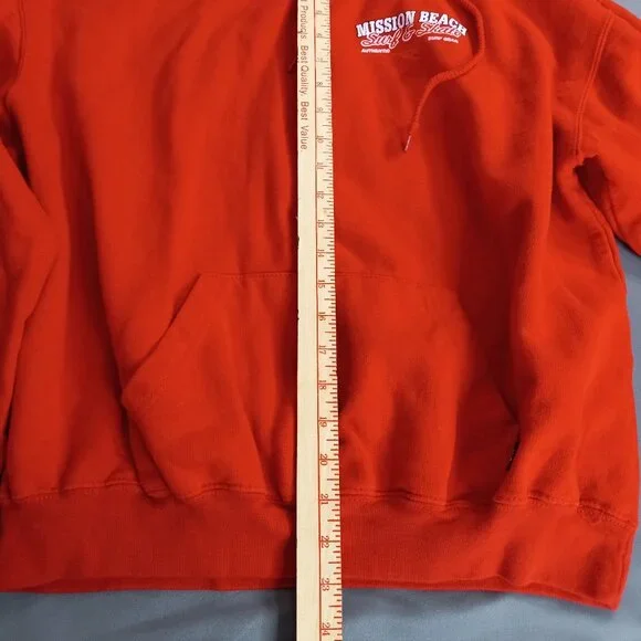 Retro Pacific & Co Surf Shop Red Pullover Hoodie Unisex Large - Picture 5 of 14
